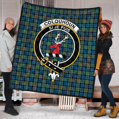 Colquhoun Ancient Tartan Crest Quilt