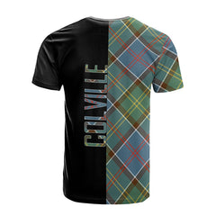 Colville Tartan T-Shirt Half of Me - Cross Style