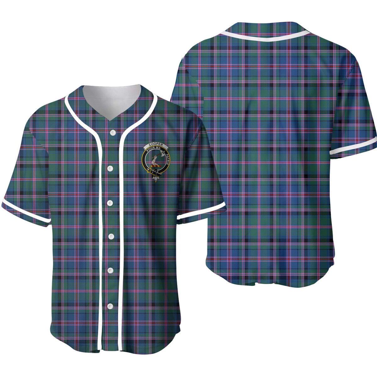 Cooper Ancient Tartan Unisex Baseball Jersey