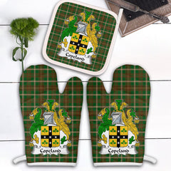 Copeland Tartan Crest Oven Mitt And Pot Holder (2 Oven Mitts + 1 Pot Holder)