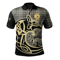 Craig Ancient Tartan Polo Shirt Viking Wolf