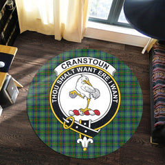 Cranstoun Tartan Crest Round Rug