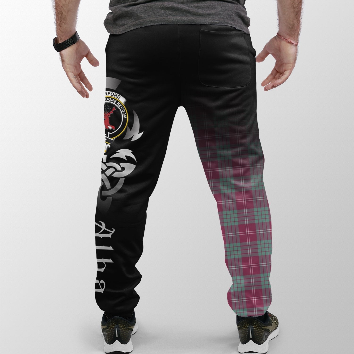 Crawford Ancient Tartan Crest Jogger Sweatpants - Alba Celtic Style