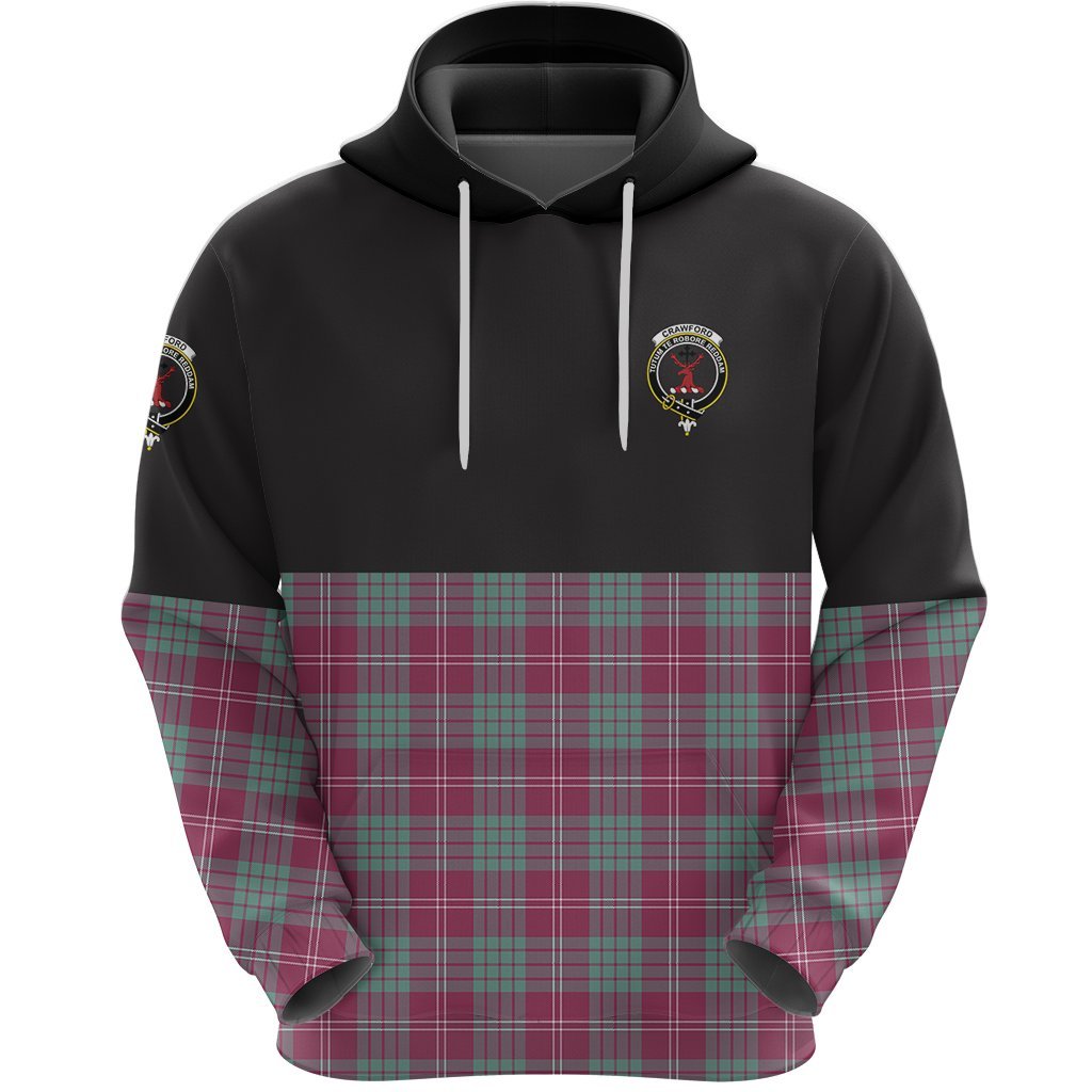 Crawford Ancient Clan Half Of Tartan Hoodie
