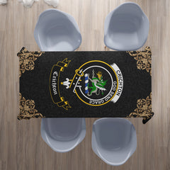 Crichton Crest Tablecloth - Black Style