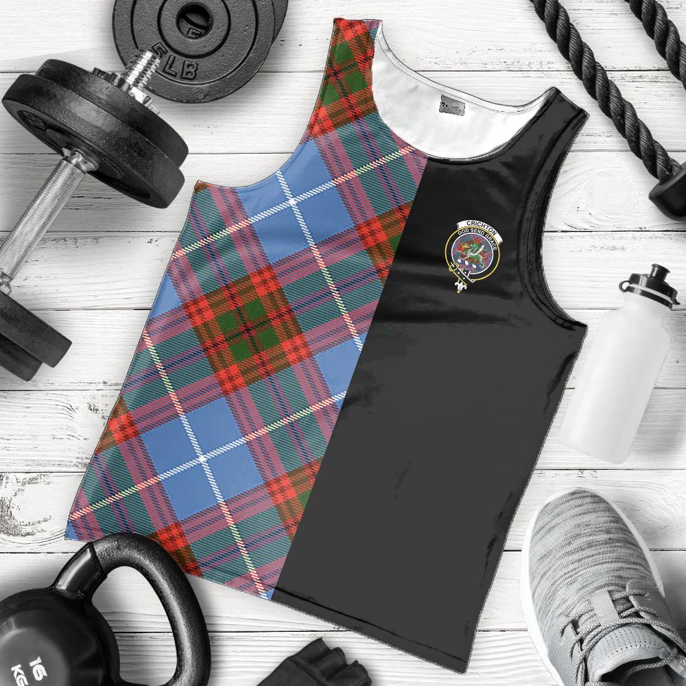 Crichton Tartan Crest Men's Tank Top - Cross Style