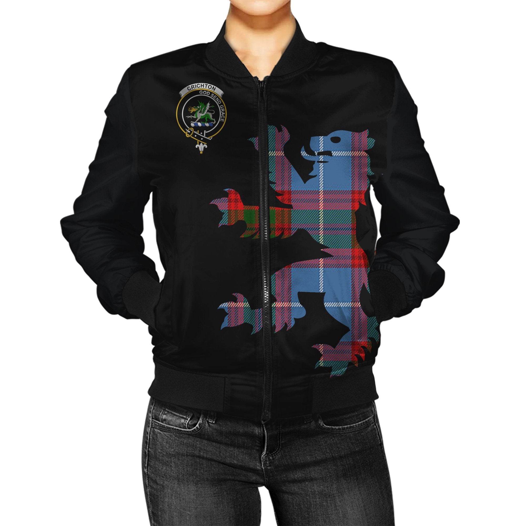 Crichton Tartan Bomber Jacket Lion & Thistle