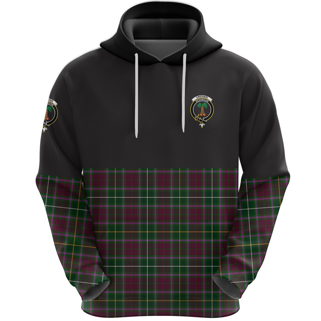 Crosbie Clan Half Of Tartan Hoodie