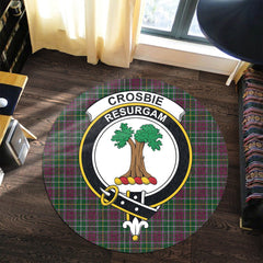 Crosbie Tartan Crest Round Rug