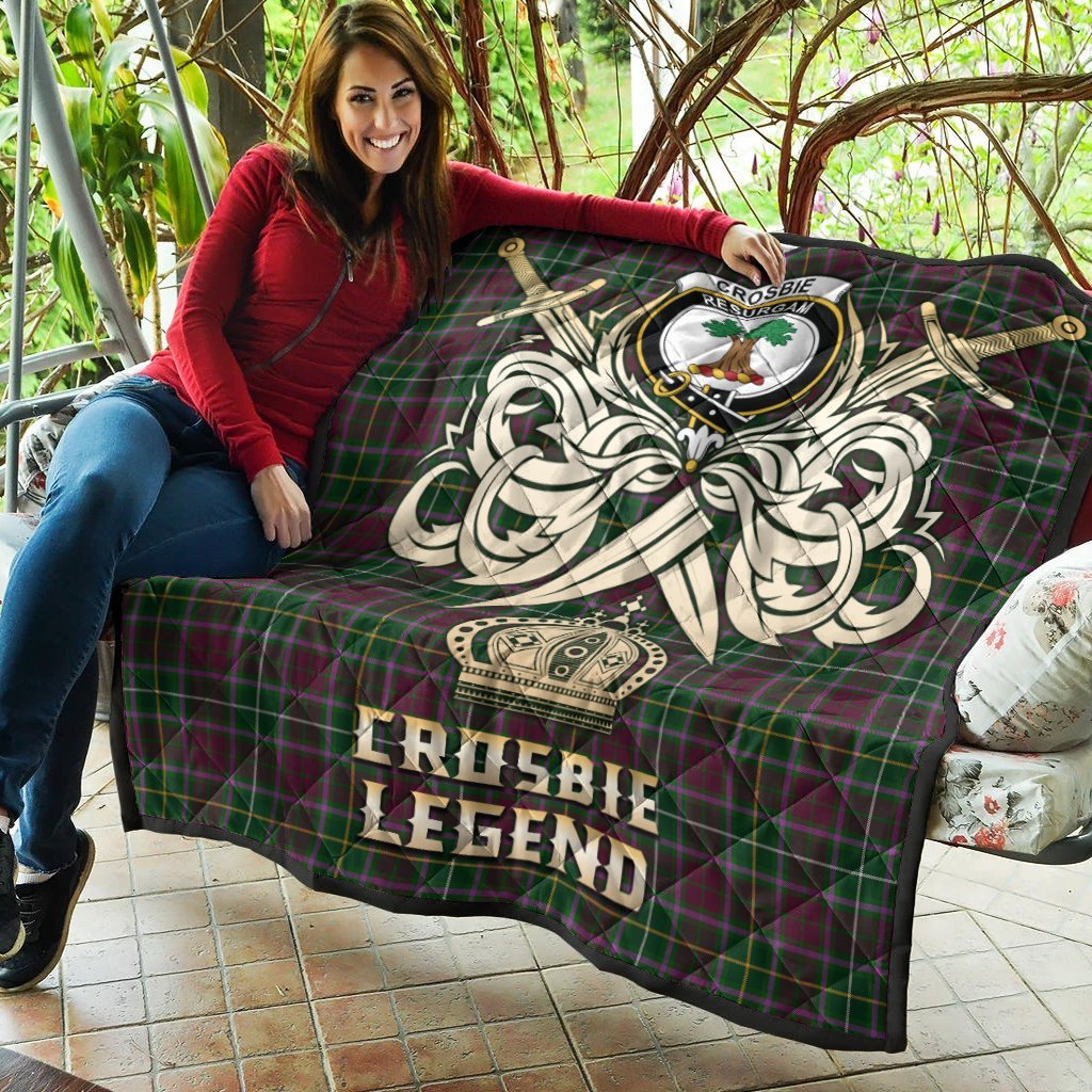 Crosbie Tartan Crest Legend Gold Royal Premium Quilt