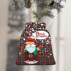 Cumming Hunting Modern Tartan Christmas Ceramic Ornament - Santa Style