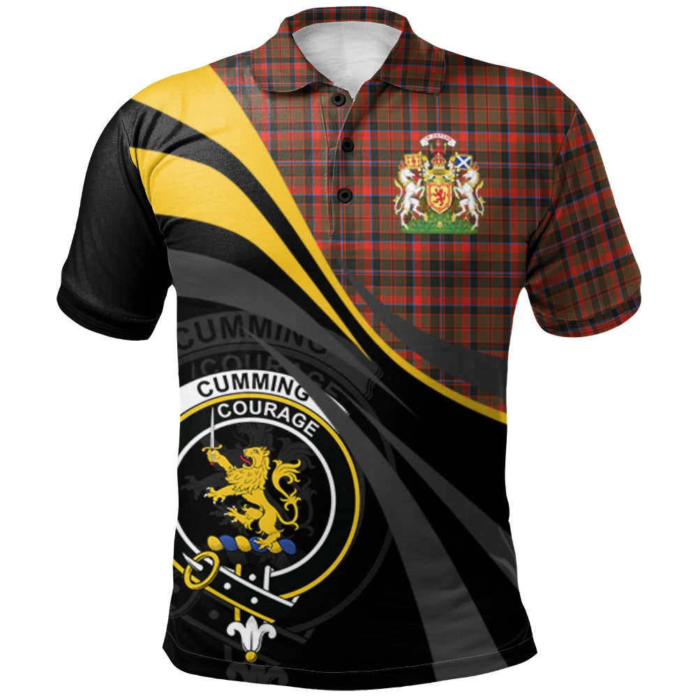 Cumming Hunting Weathered Tartan Polo Shirt - Royal Coat Of Arms Style