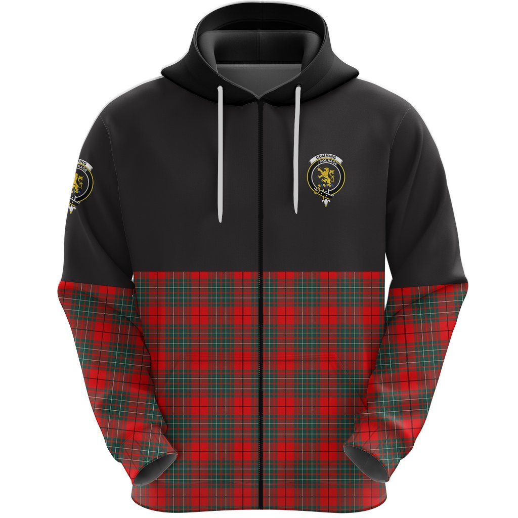 Cumming Modern Clan Half Of Tartan Zipper Hoodie