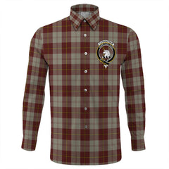 Cunningham Burgundy Dancers Tartan Long Sleeve Button Shirt