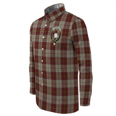 Cunningham Burgundy Dancers Tartan Long Sleeve Button Shirt