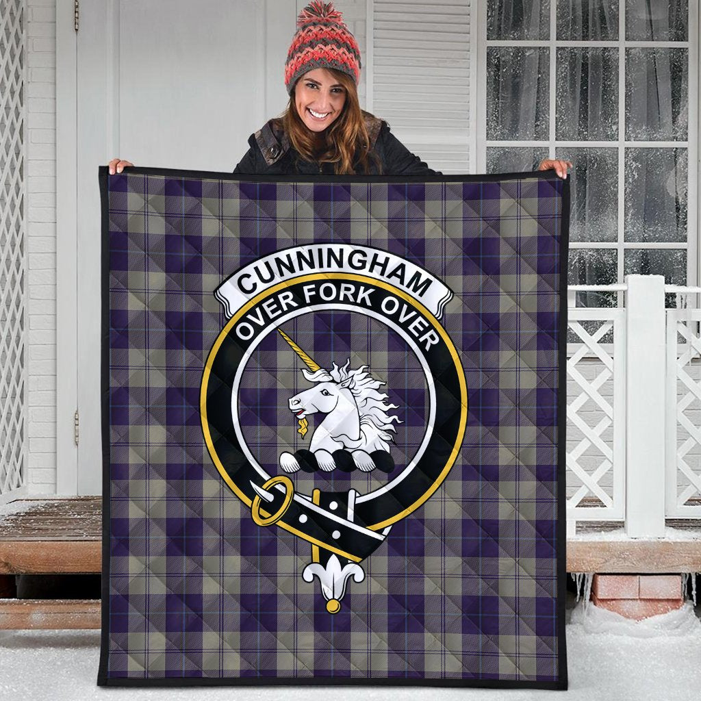 Cunningham Dress Blue Dancers Tartan Crest Quilt