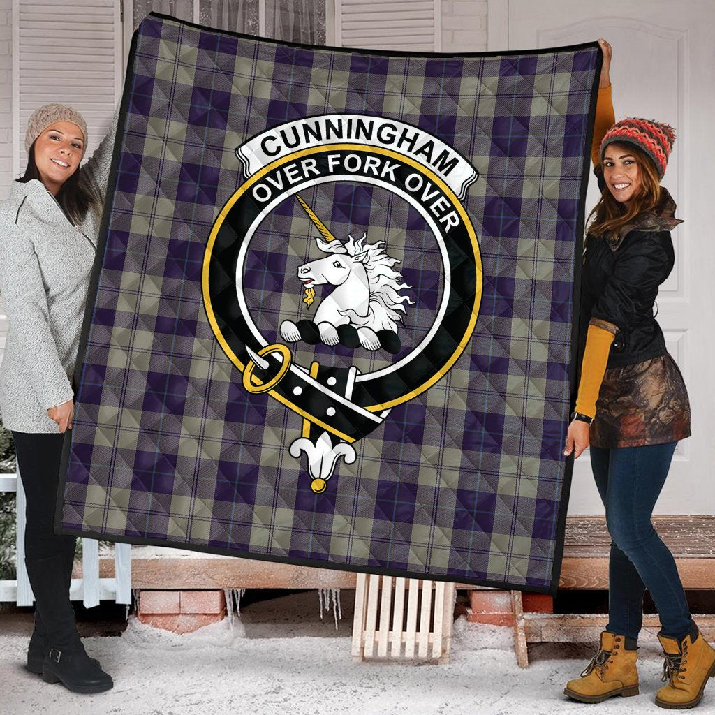 Cunningham Dress Blue Dancers Tartan Crest Quilt