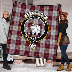 Cunningham Dress Burgundy (Dance) Tartan Crest Quilt