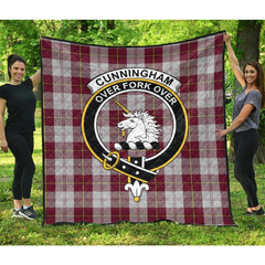 Cunningham Dress Burgundy (Dance) Tartan Crest Quilt