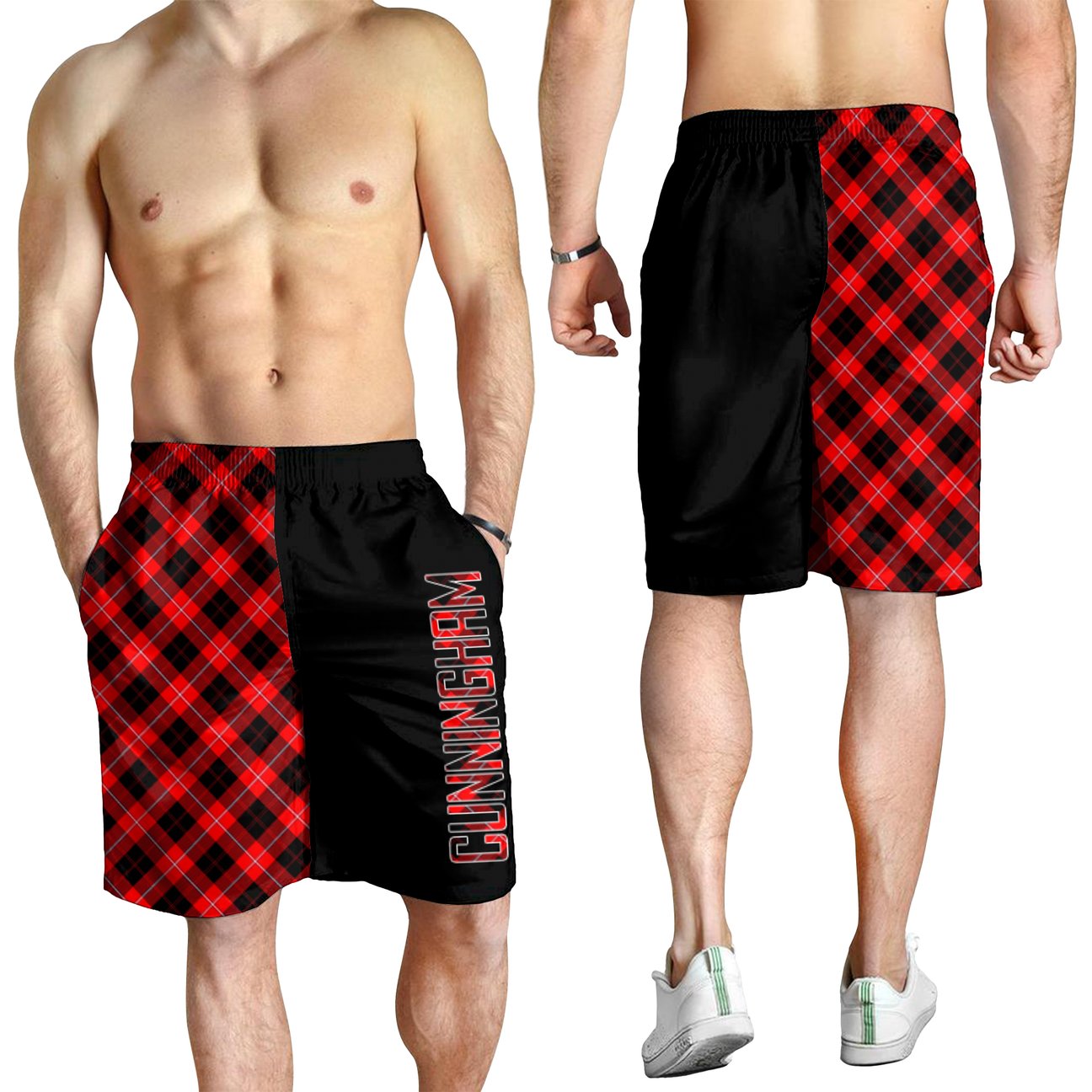 Cunningham Modern Tartan Crest Men's Short - Cross Style