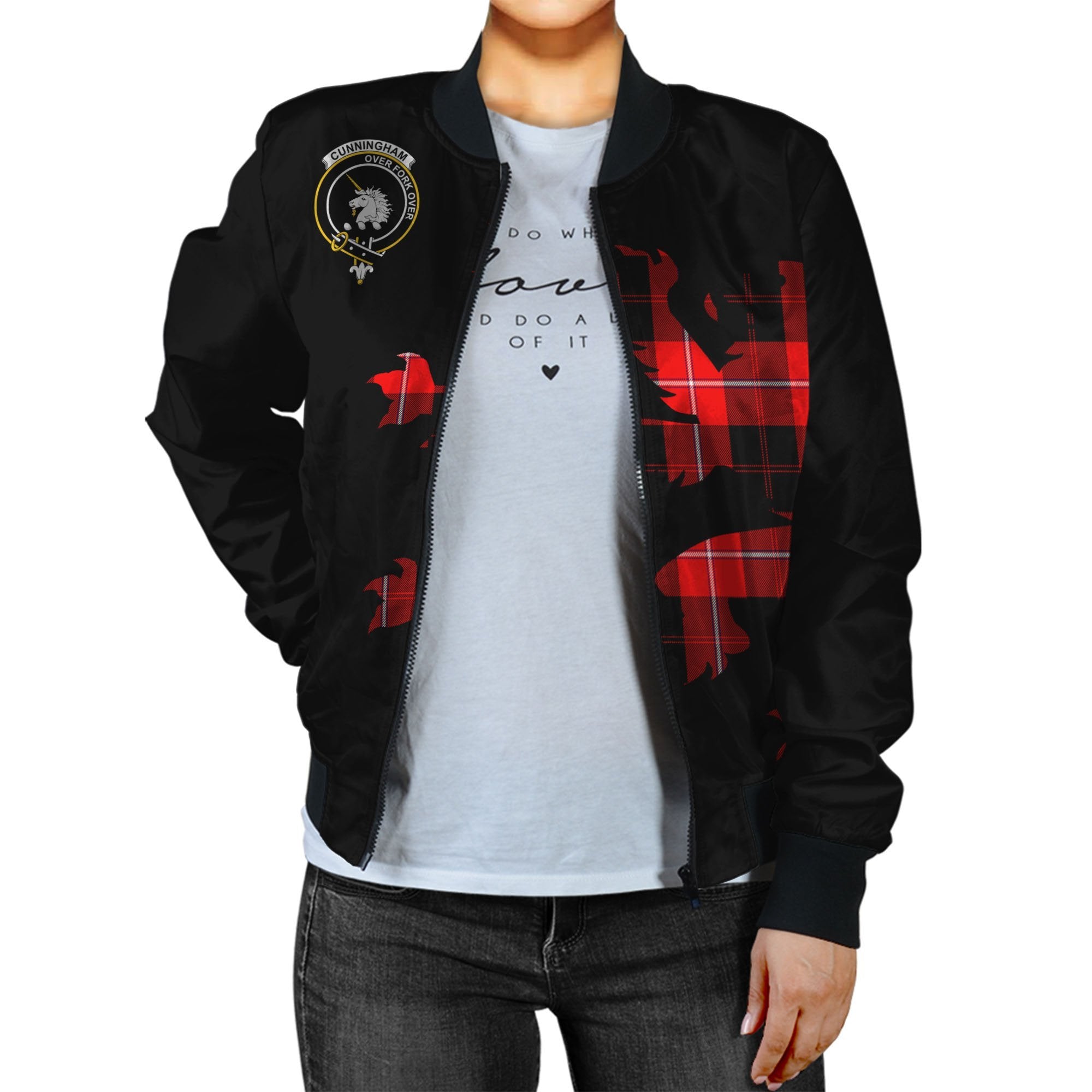 Cunningham Tartan Bomber Jacket Lion & Thistle