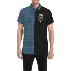 Douglas Modern Tartan Men Shirt Haft Style