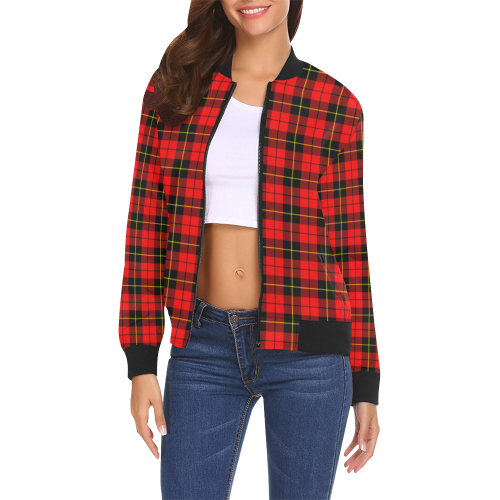 Wallace Hunting - Red Tartan Bomber Jacket