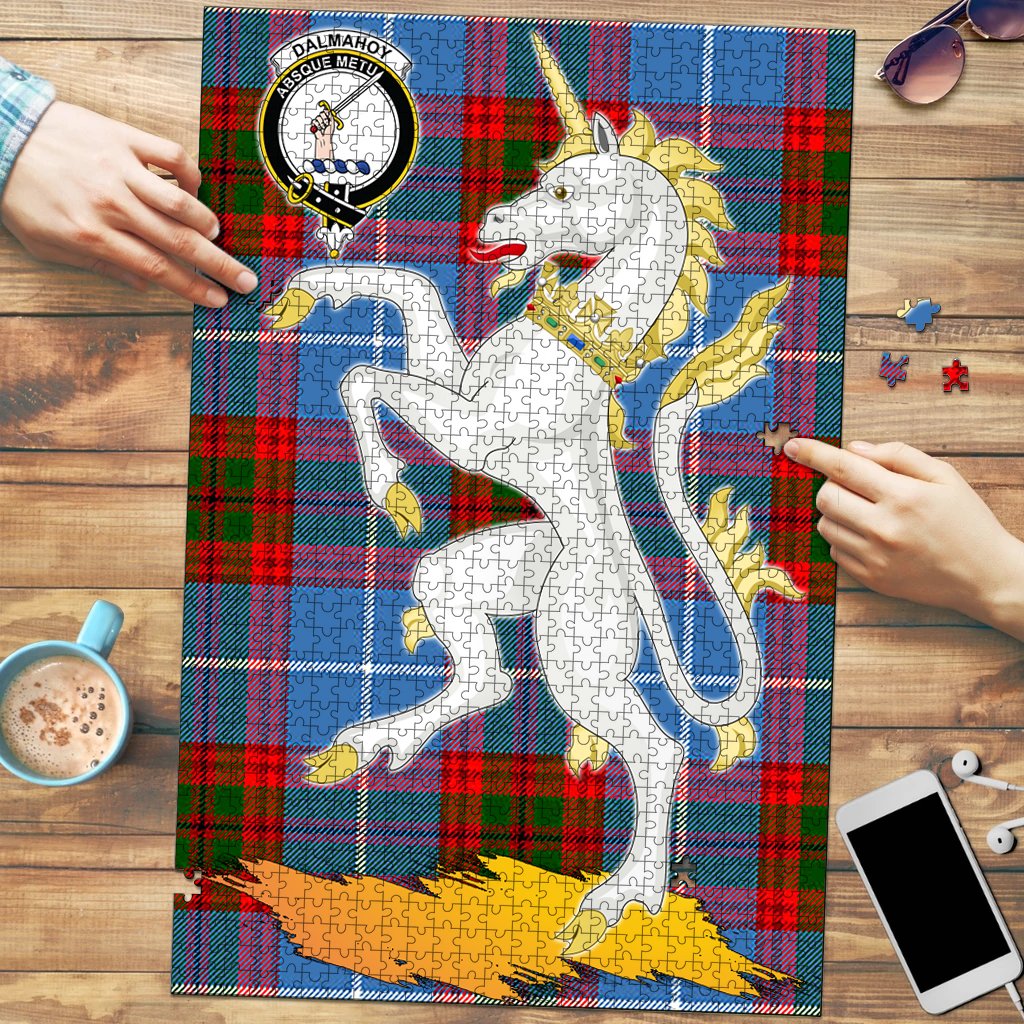 Dalmahoy Tartan Crest Unicorn Scotland Jigsaw Puzzles