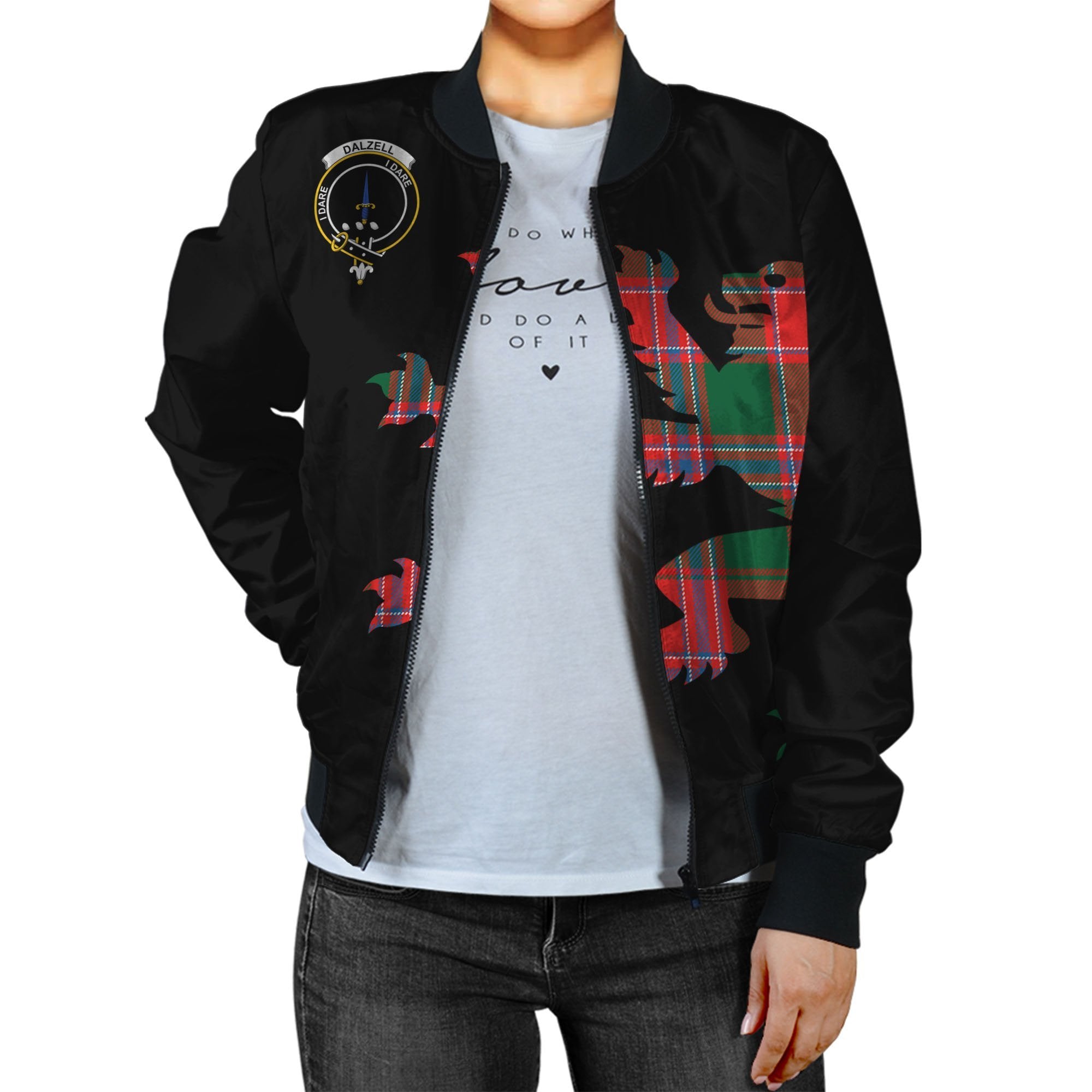 Dalzell Tartan Bomber Jacket Lion & Thistle