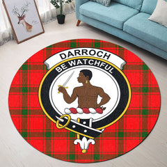 Darroch Tartan Crest Round Rug