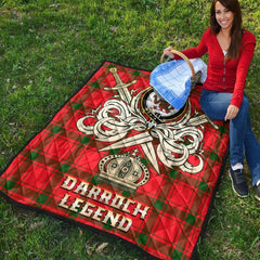 Darroch Tartan Crest Legend Gold Royal Premium Quilt