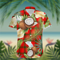 Darroch (Gourock) Tartan Hawaiian Shirt Hibiscus, Coconut, Parrot, Pineapple - Tropical Garden Shirt
