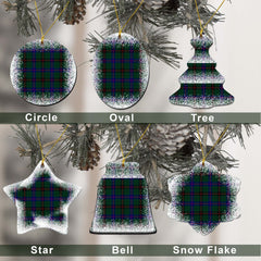 Davidson Tartan Christmas Ceramic Ornament - Snow Style