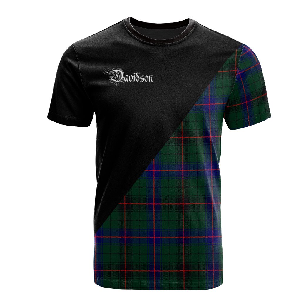 Davidson Modern Tartan - Military T-Shirt