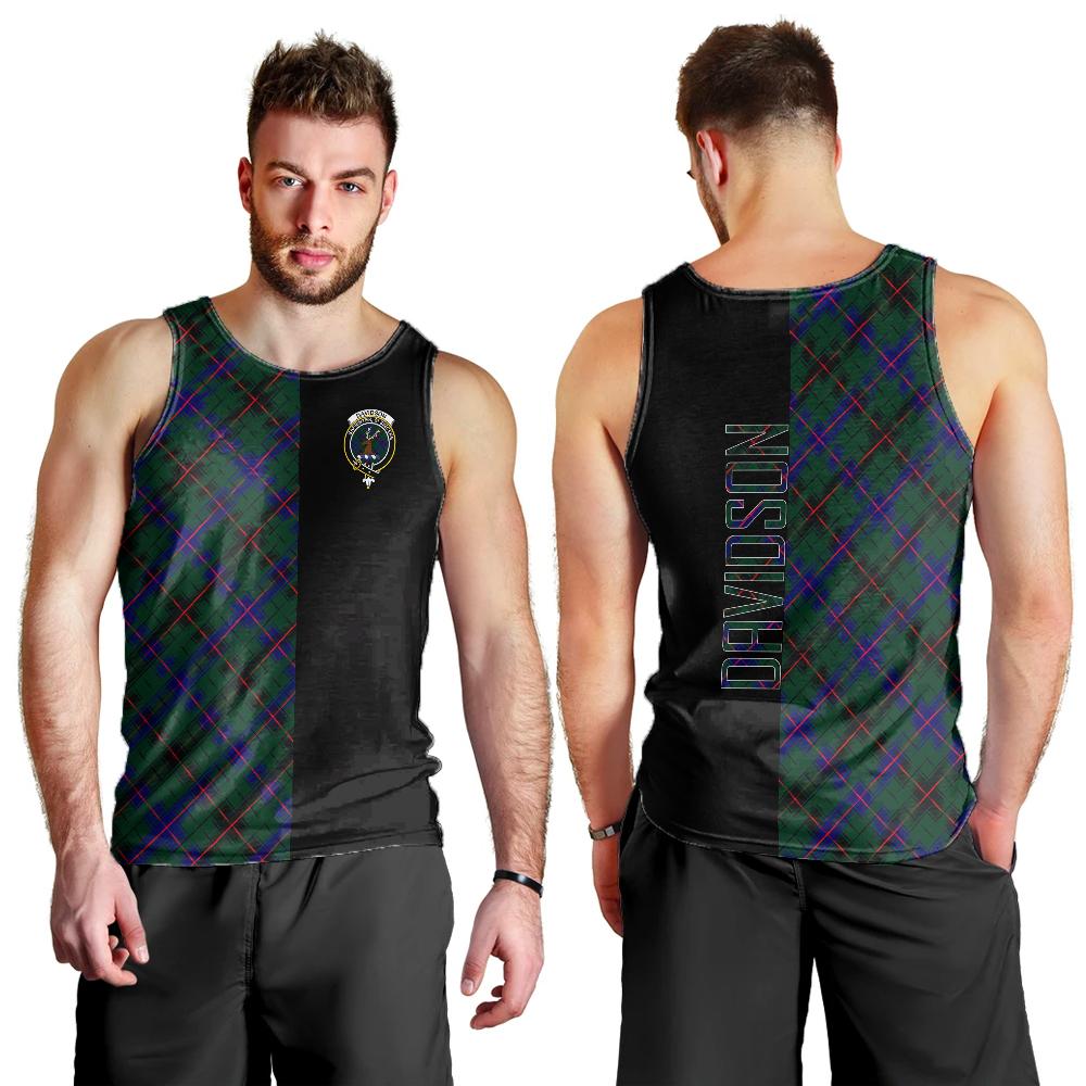 Davidson Modern Tartan Crest Men's Tank Top - Cross Style