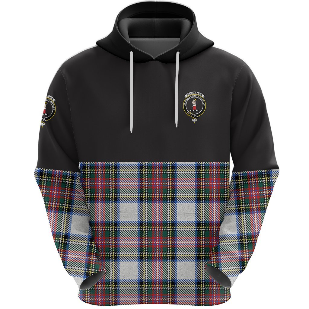 Dennistoun Clan Half Of Tartan Hoodie