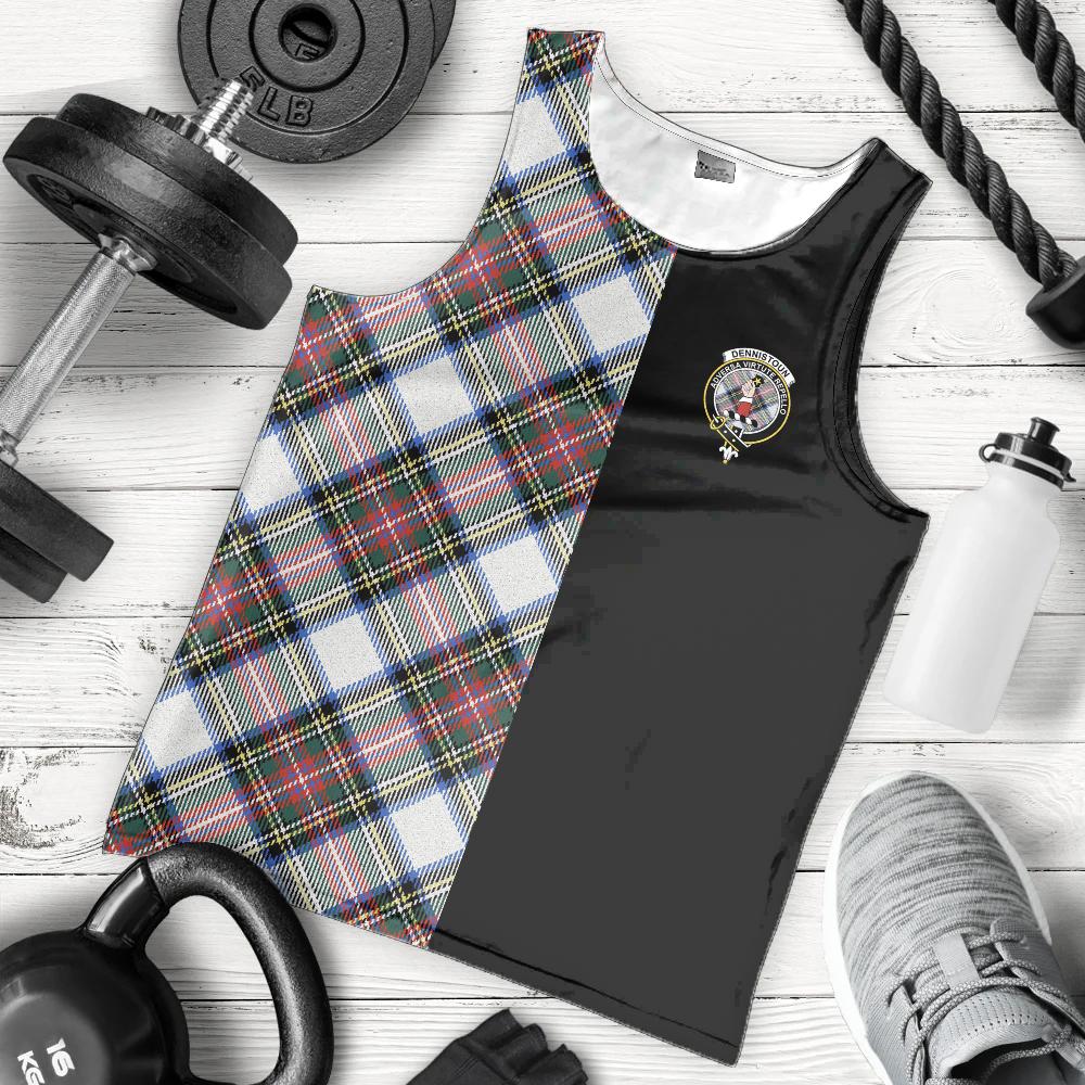 Dennistoun Tartan Crest Men's Tank Top - Cross Style