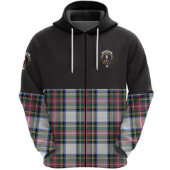 Dennistoun Clan Half Of Tartan Zipper Hoodie