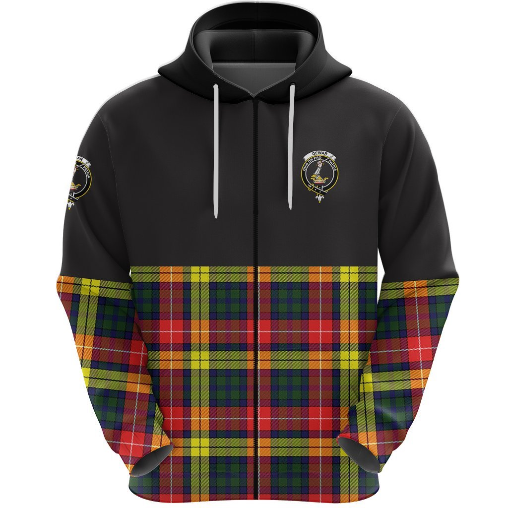 Dewar Clan Half Of Tartan Zipper Hoodie