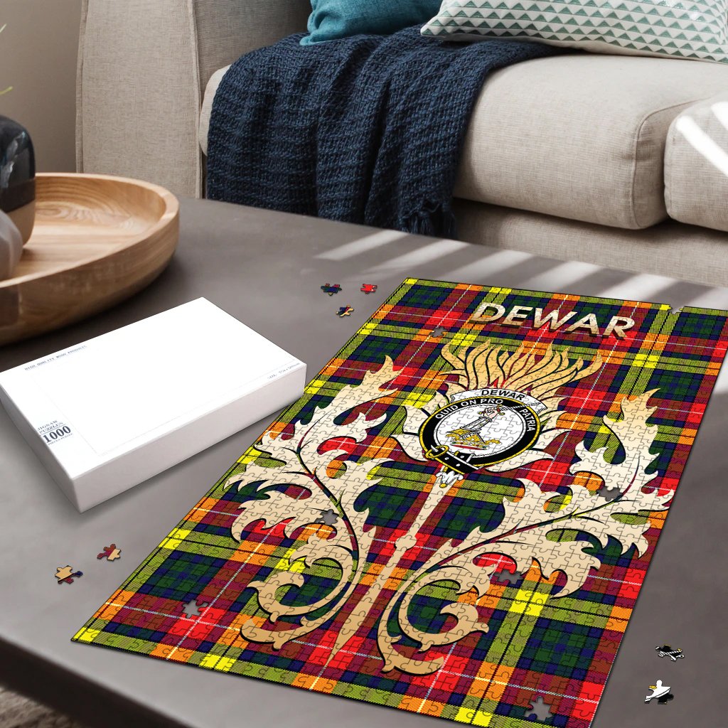 Dewar Tartan Crest Thistle Jigsaw Puzzles