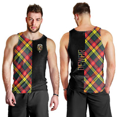 Dewar Tartan Crest Men's Tank Top - Cross Style