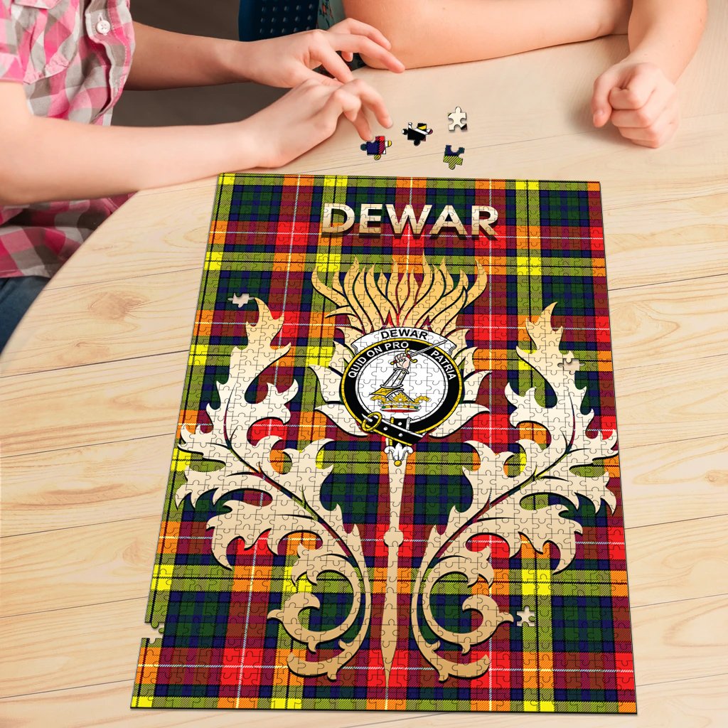 Dewar Tartan Crest Thistle Jigsaw Puzzles