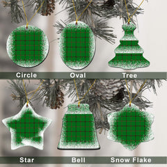 Don Tartan Christmas Ceramic Ornament - Snow Style