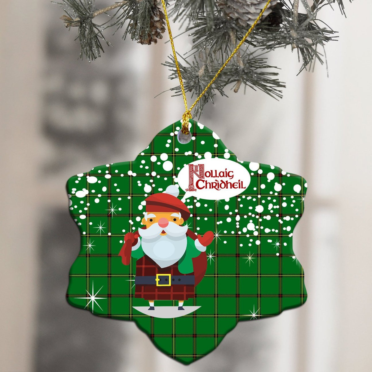 Don (Tribe-of-Mar) Tartan Christmas Ceramic Ornament - Santa Style