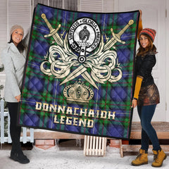 Donnachaidh Tartan Crest Legend Gold Royal Premium Quilt