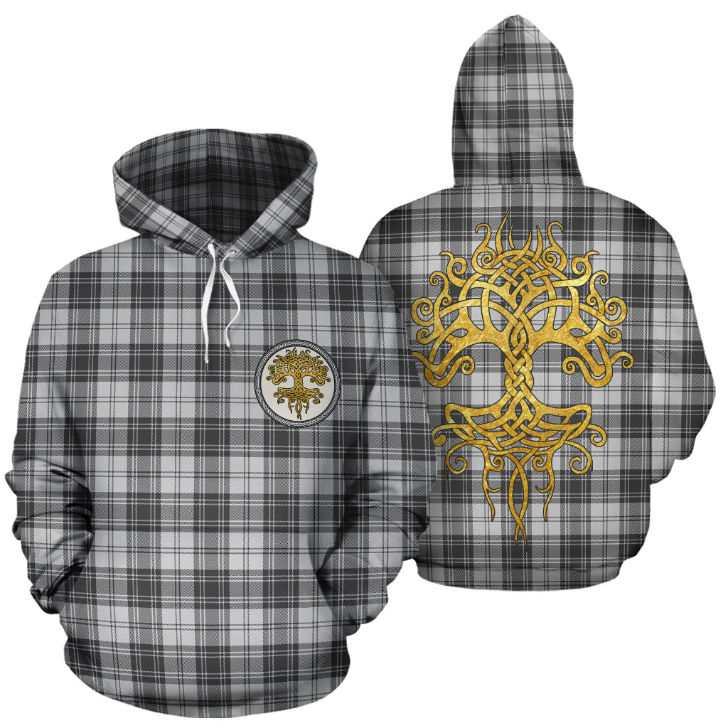 Douglas Grey Modern Tartan Hoodie - Tree Of Life