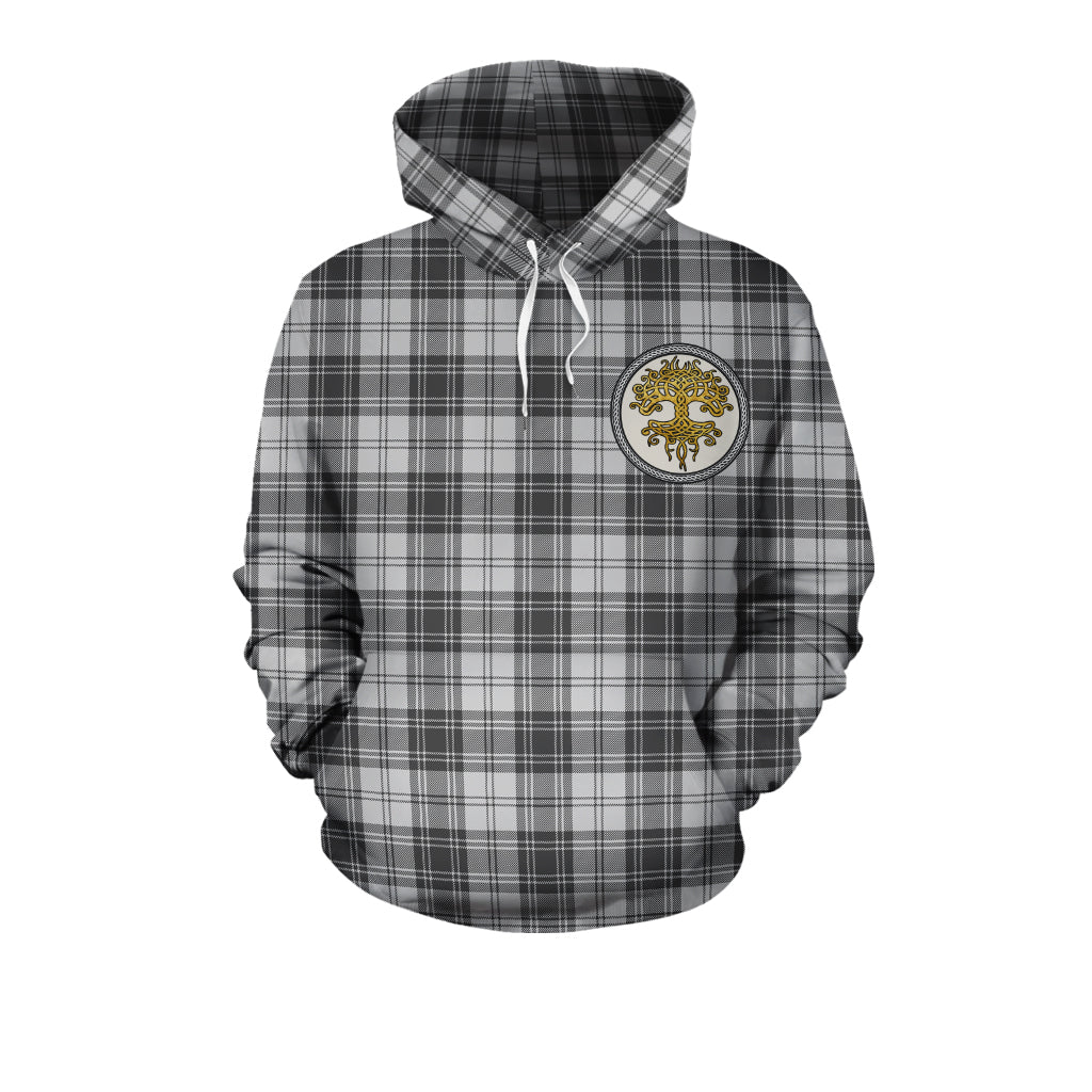 Douglas Grey Modern Tartan Hoodie - Tree Of Life