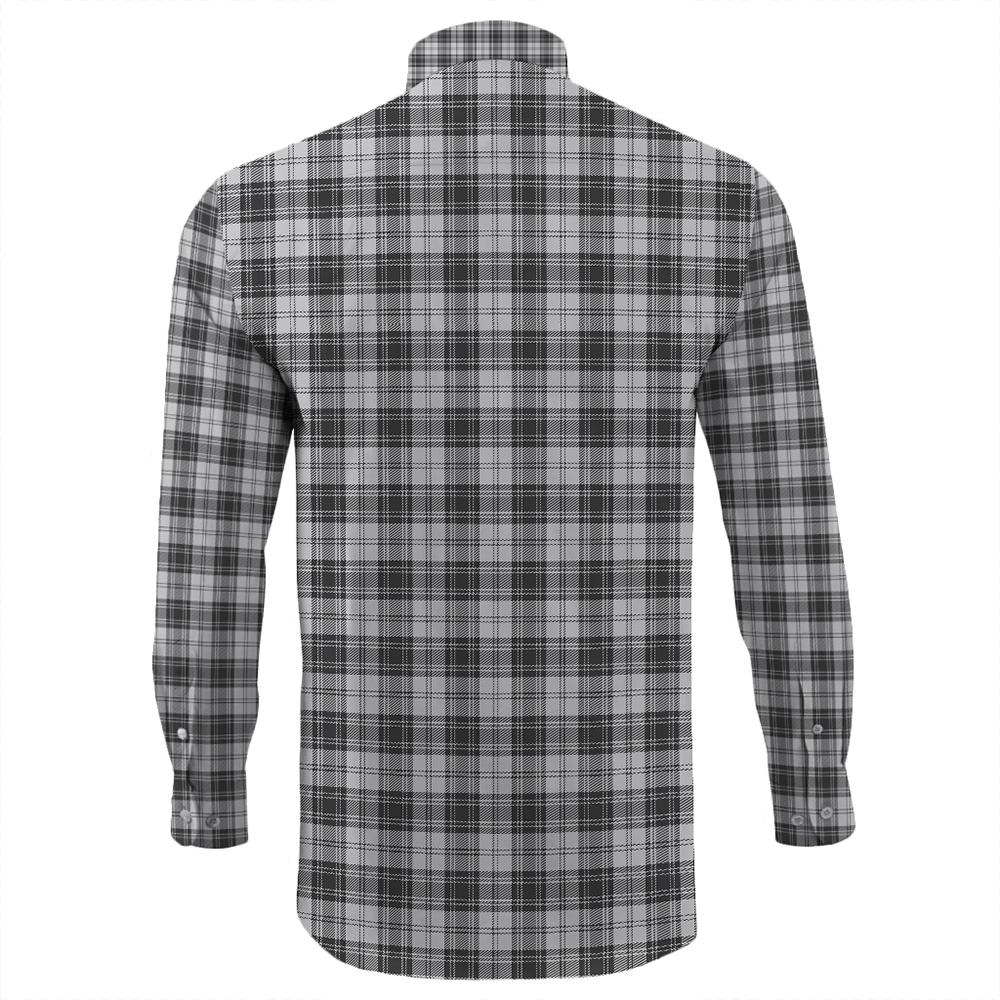 Douglas Grey Modern Tartan Long Sleeve Button Shirt