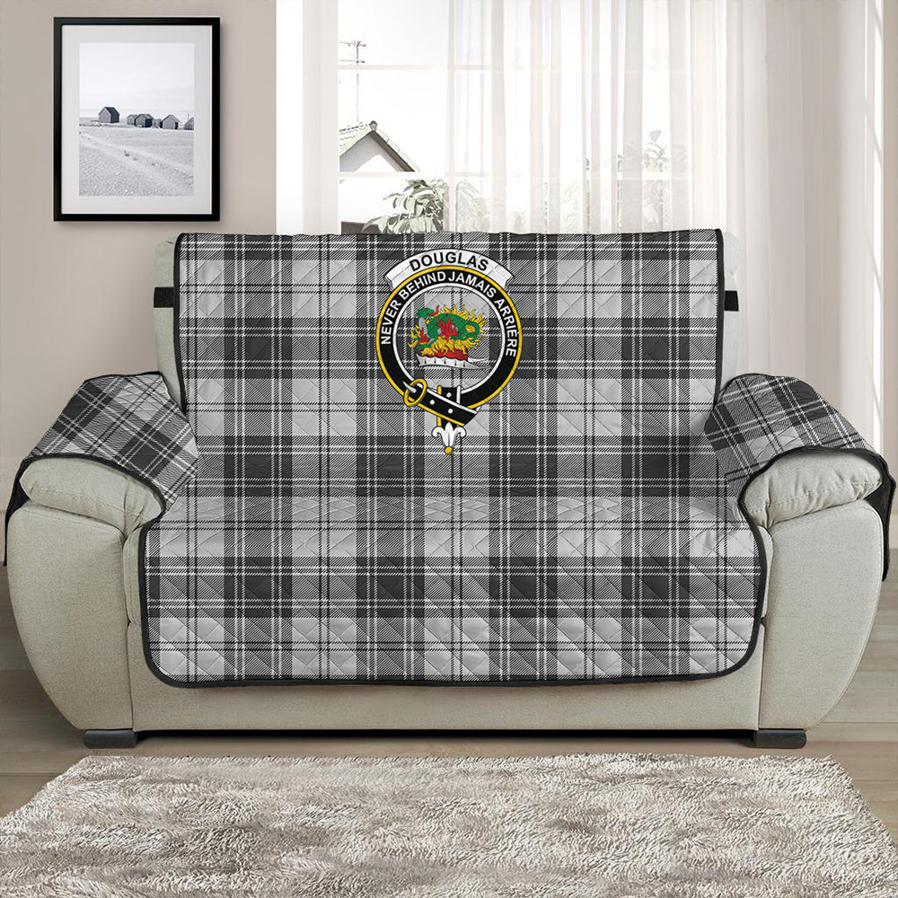 Douglas Grey Modern Tartan Crest Sofa Protector