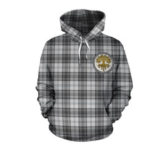 Douglas Grey Modern Tartan Hoodie - Tree Of Life